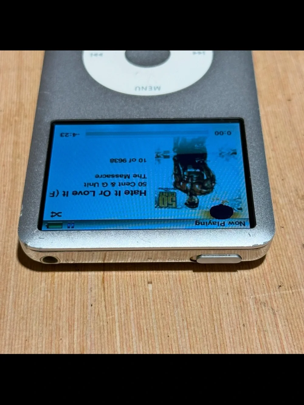 iPod Classic 6thGen 120GB Silver-A1238 Tested Good w/Charg-9638-Songs Read Info!
